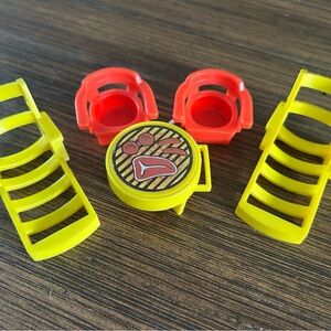 Vintage Fisher Price Little People Lot Happy Houseboat Deck Lounge Chairs Grill